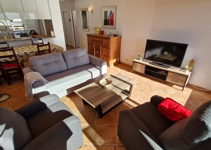 דירה 2 Pieces Avec Climatisation, Terrasse, Piscine Et Parking, Pres De La A Ste Maxime - Fr-1-780-90 *